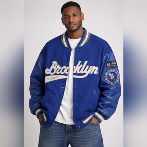 Brooklyn Blue Varsity Jacket #195